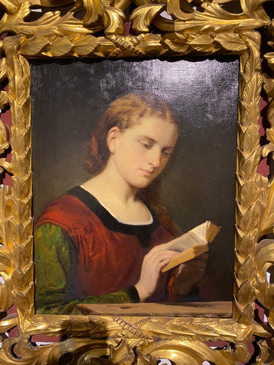 The prayer book by Eleuterio Pagliano — oil painting reproduction