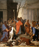 The Preaching of St. Paul at Ephesus by Eustache Le Sueur — hand-painted cultural oil painting reproduction on canvas