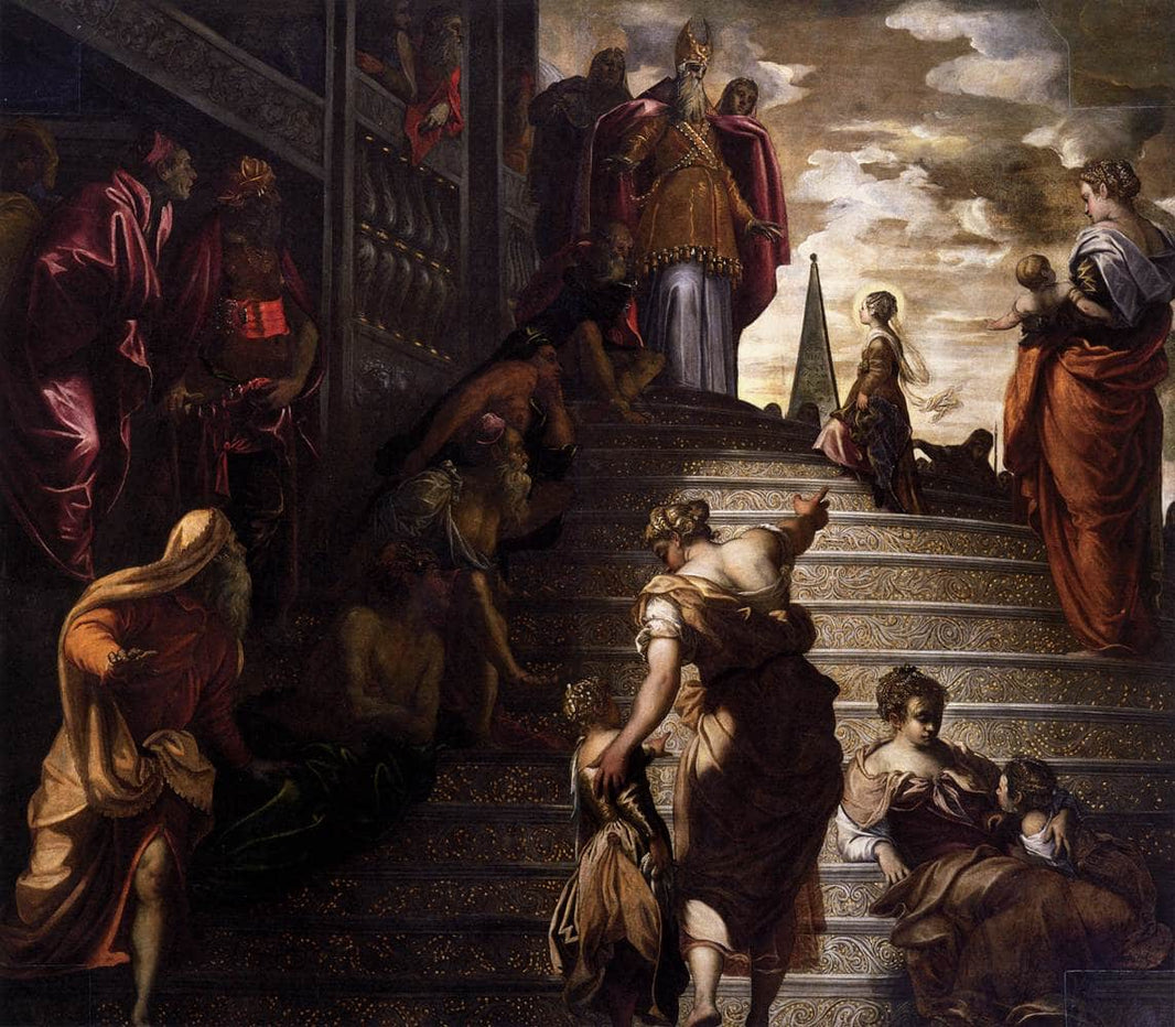 The Presentation of the Virgin by Tintoretto — hand-painted cultural oil painting reproduction on canvas