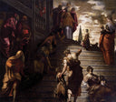 The Presentation of the Virgin by Tintoretto — religion oil painting wall art, Mannerism Late Renaissance