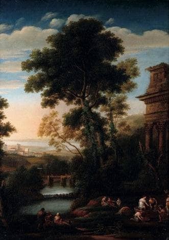 The pressing of grapes by Claude Lorrain — hand-painted landscape oil painting reproduction on canvas