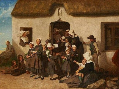 The prize-giving in living room