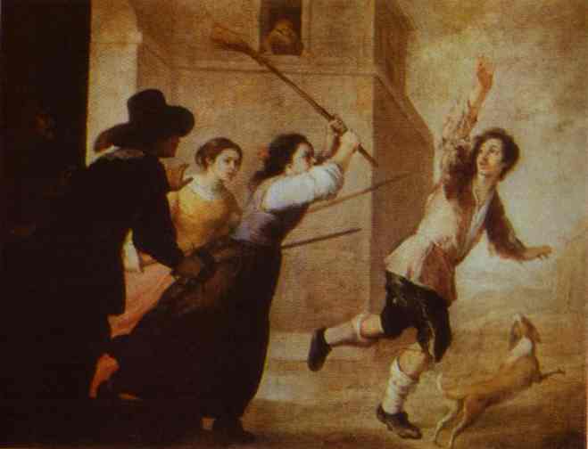 The Prodigal Son Driven Out by Bartolome Esteban Murillo — hand-painted cultural oil painting reproduction on canvas