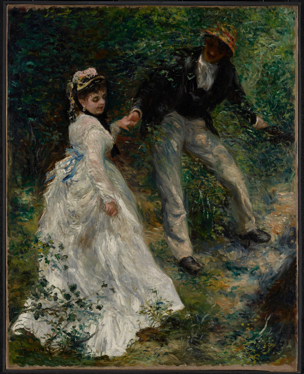 The Promenade by Pierre-Auguste Renoir — hand-painted portrait oil painting reproduction on canvas
