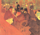 The Promenoir the Moulin Rouge by Henri de Toulouse-Lautrec — hand-painted portrait oil painting reproduction on canvas