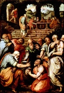 The Prophet Elisha cleansing Naaman by Giorgio Vasari — hand-painted cultural oil painting reproduction on canvas