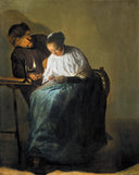 The Proposition by Judith Leyster — hand-painted portrait oil painting reproduction on canvas