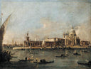 The Punta di Dogana by Francesco Guardi — hand-painted architectural oil painting reproduction on canvas