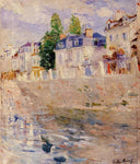The Quay at Bougival by Berthe Morisot — hand-painted architectural oil painting reproduction on canvas