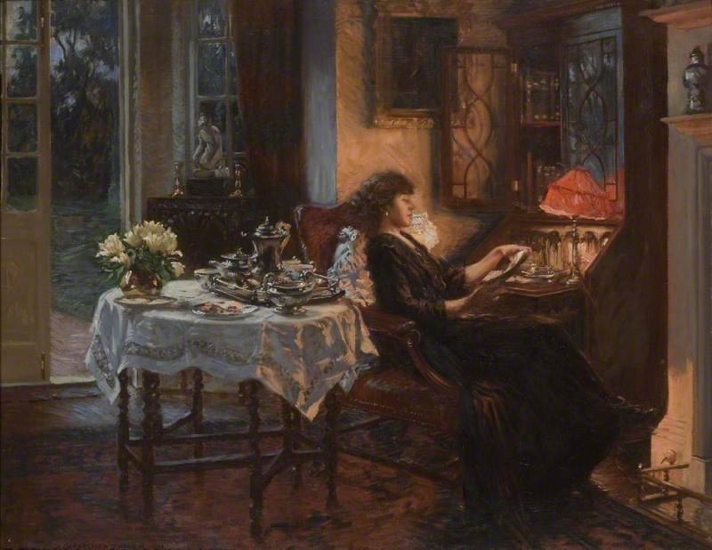 The quiet hour - Albert Chevallier Tayler