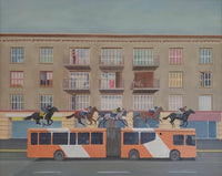 The Race by Gregorio Undurraga — hand-painted animal oil painting reproduction on canvas