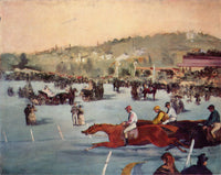 The Races in the Bois de Boulogne by Edouard Manet — hand-painted animal oil painting reproduction on canvas