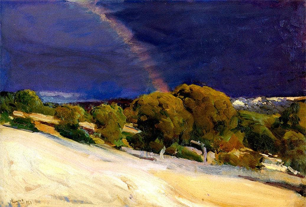 The Rainbow by Joaquín Sorolla — hand-painted botanical oil painting reproduction on canvas