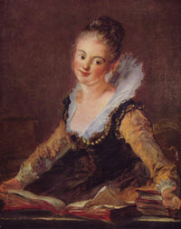 The Reader by Jean-Honore Fragonard — hand-painted portrait oil painting reproduction on canvas