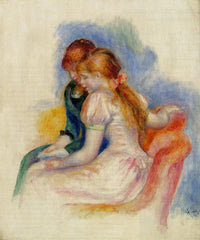 The Reading by Pierre-Auguste Renoir — hand-painted portrait oil painting reproduction on canvas