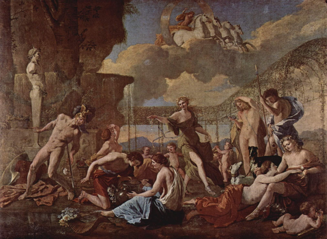 The Realm of Flora by Nicolas Poussin — hand-painted cultural oil painting reproduction on canvas