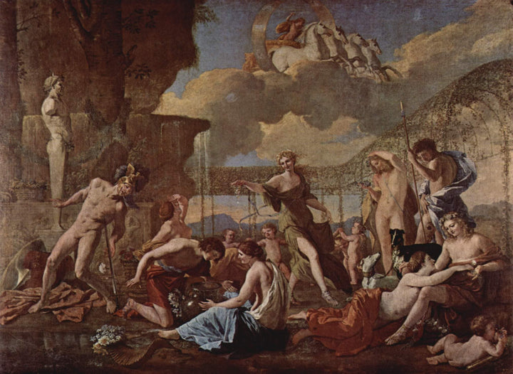The Realm of Flora by Nicolas Poussin — hand-painted cultural oil painting reproduction on canvas