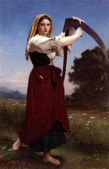The Reaper by William-Adolphe Bouguereau — hand-painted portrait oil painting reproduction on canvas
