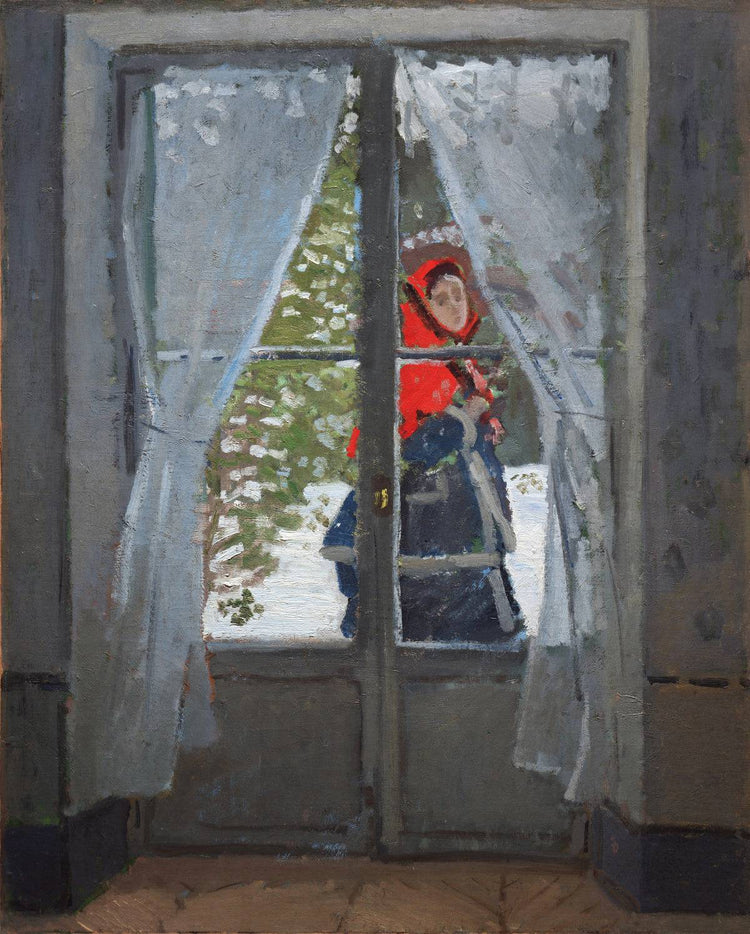 The Red Cape (Madame Monet) - Claude Monet