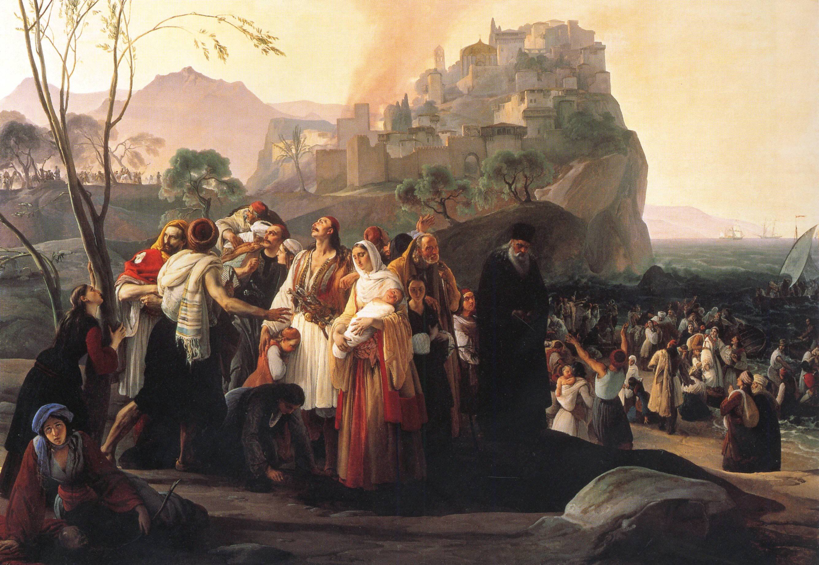 The Refugees of Parga - Francesco Hayez