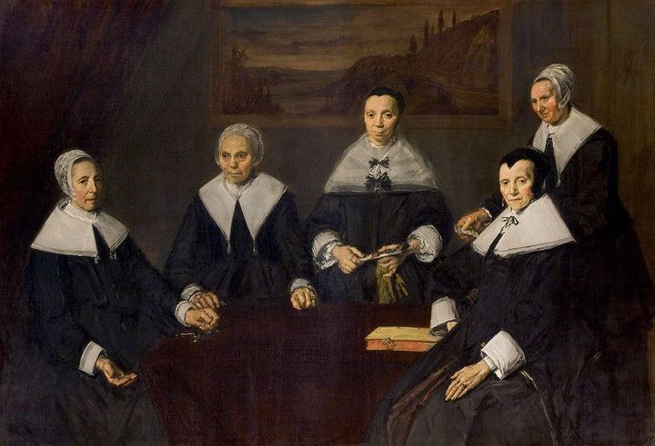 The Regentesses of the Old Men's Almhouse, Haarlem by Frans Hals — hand-painted portrait oil painting reproduction on canvas