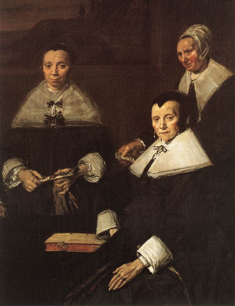 The Regentesses of the Old Men's Almhouse, Haarlem (detail) by Frans Hals — hand-painted portrait oil painting reproduction on canvas