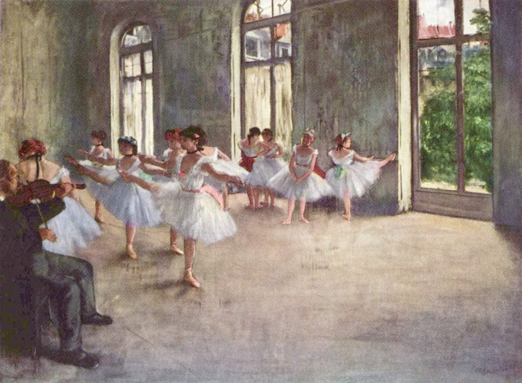 The Rehearsal by Edgar Degas — hand-painted portrait oil painting reproduction on canvas