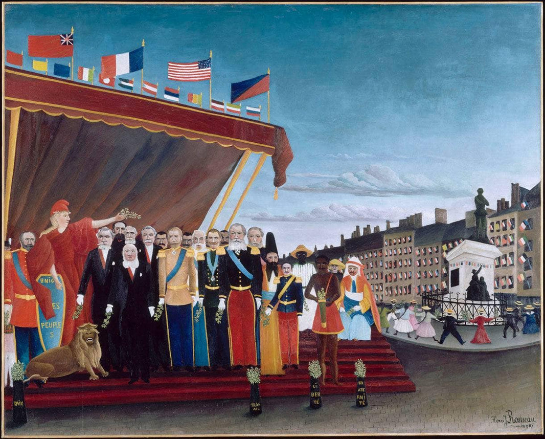The Representatives of Foreign Powers Coming to Salute the Republic as a Sign of Peace by Henri Rousseau — hand-painted portrait oil painting reproduction on canvas