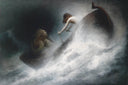 The Rescue by Karl Wilhelm Diefenbach — hand-painted abstract oil painting reproduction on canvas