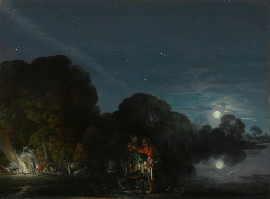 The Rest on the Flight into Egypt by Adam Elsheimer — hand-painted botanical oil painting reproduction on canvas