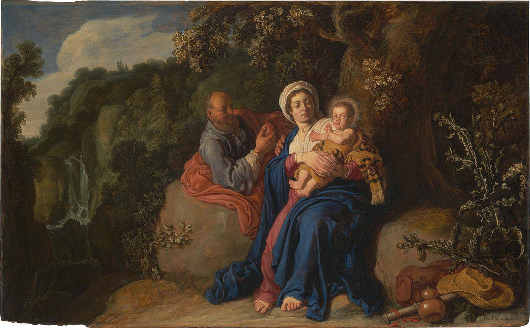 The Rest on the Flight into Egypt by Pieter Lastman — hand-painted portrait oil painting reproduction on canvas