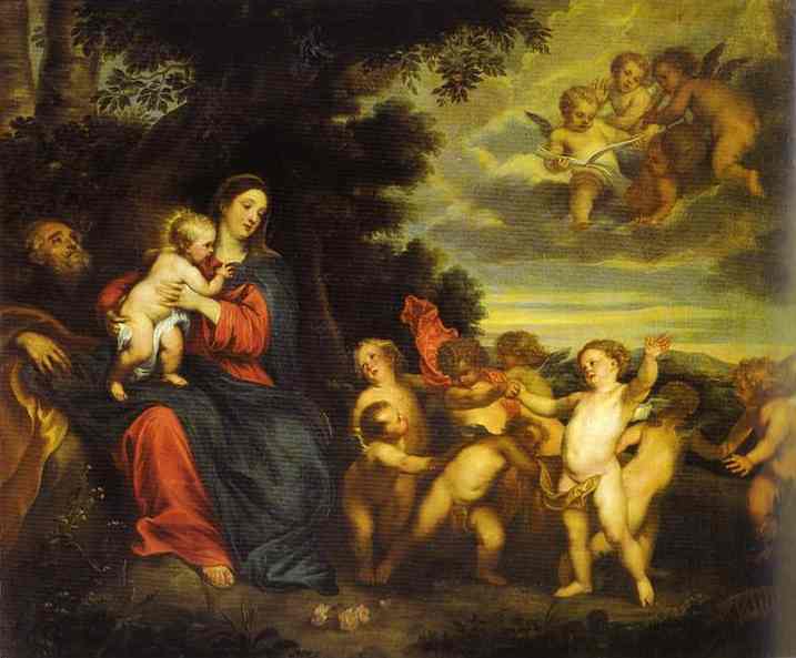 The Rest on the Flight to Egypt by Anthony van Dyck — hand-painted cultural oil painting reproduction on canvas