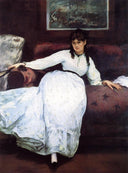 The Rest, portrait of Berthe Morisot by Edouard Manet — hand-painted portrait oil painting reproduction on canvas