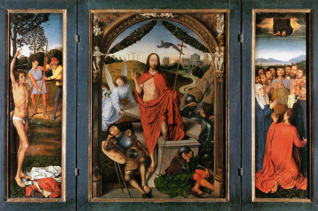 The Resurrection, central panel from the Triptych of the Resurrection by Hans Memling — hand-painted cultural oil painting reproduction on canvas