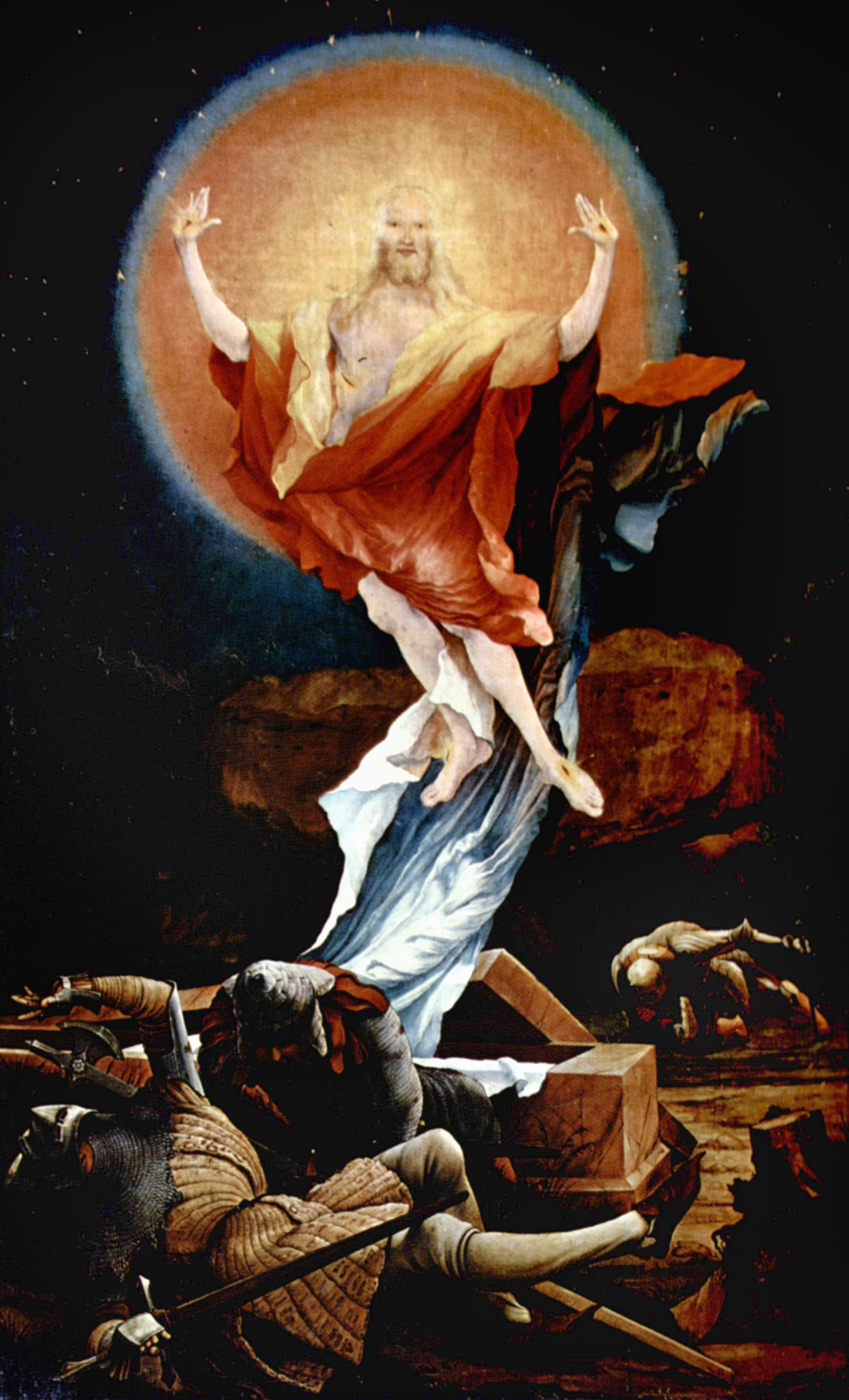 The Resurrection of Christ (right wing of the Isenheim Altarpiece) - Matthias Grünewald