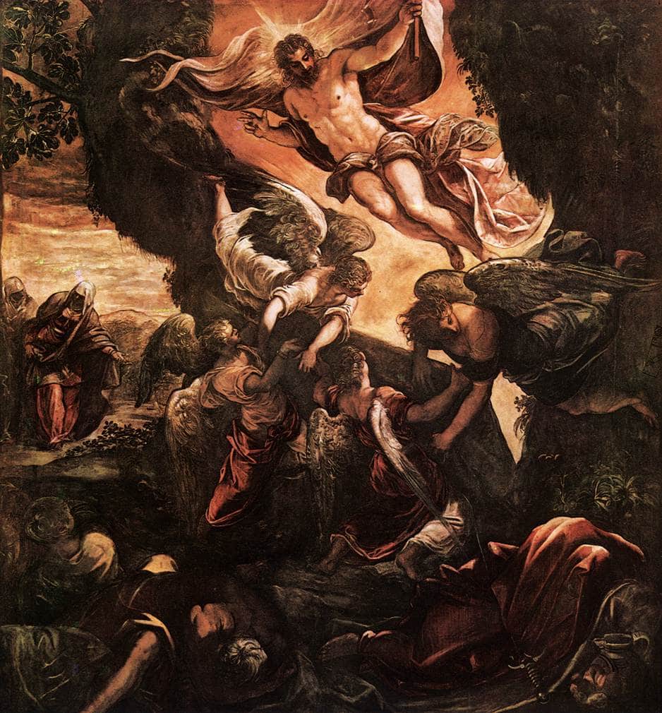 The Resurrection of Christ by Tintoretto — hand-painted cultural oil painting reproduction on canvas