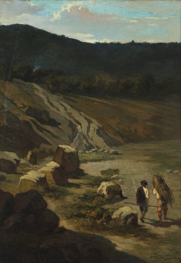 The return by Michele Cammarano — hand-painted landscape oil painting reproduction on canvas