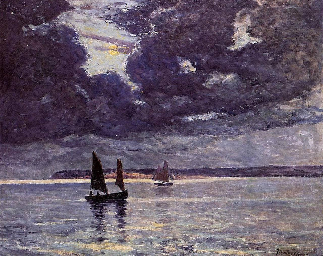 The Return of the Fishing Boats by Maxime Maufra — hand-painted landscape oil painting reproduction on canvas