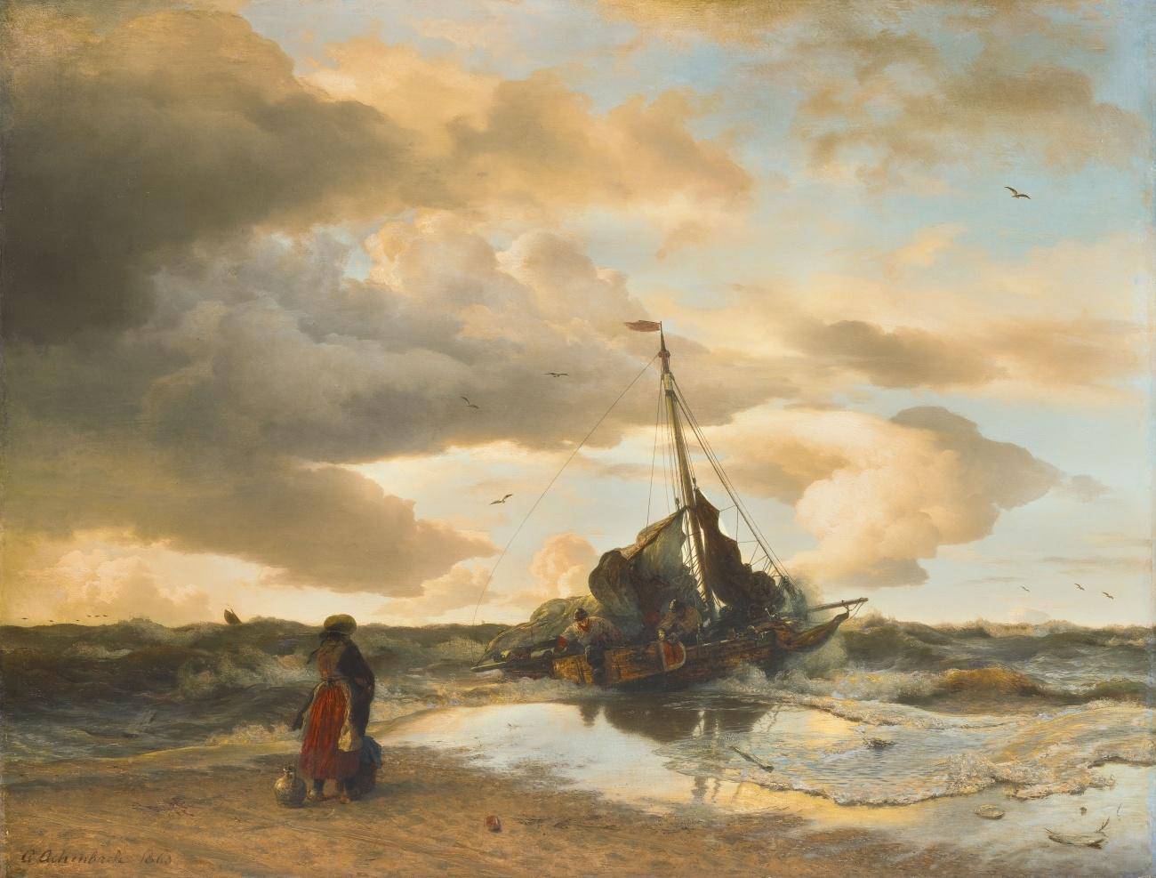 The return of the shrimp fishermen - Andreas Achenbach