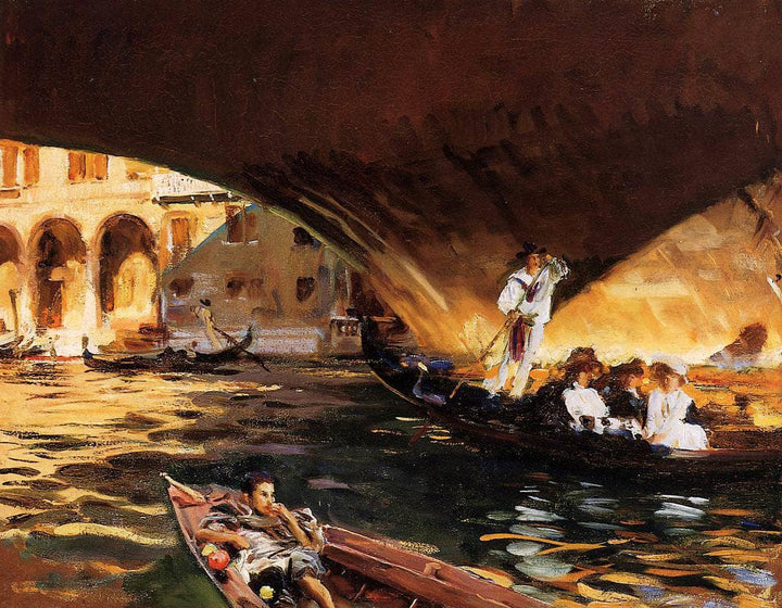 The Rialto, Venice by John Singer Sargent — hand-painted architectural oil painting reproduction on canvas