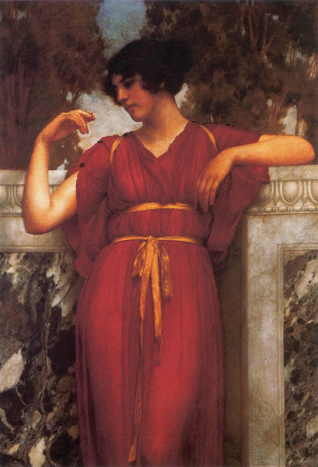 The Ring by John William Godward — hand-painted portrait oil painting reproduction on canvas