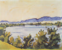 The river Aare in Solothurn by Ferdinand Hodler — seascapes oil painting wall art, Art Nouveau Modern