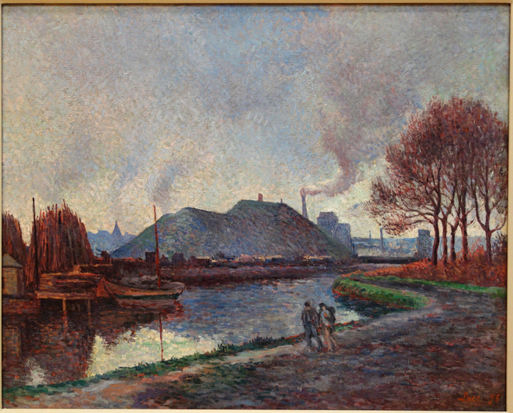 The River Sambre at Charleroi by Maximilien Luce — hand-painted landscape oil painting reproduction on canvas
