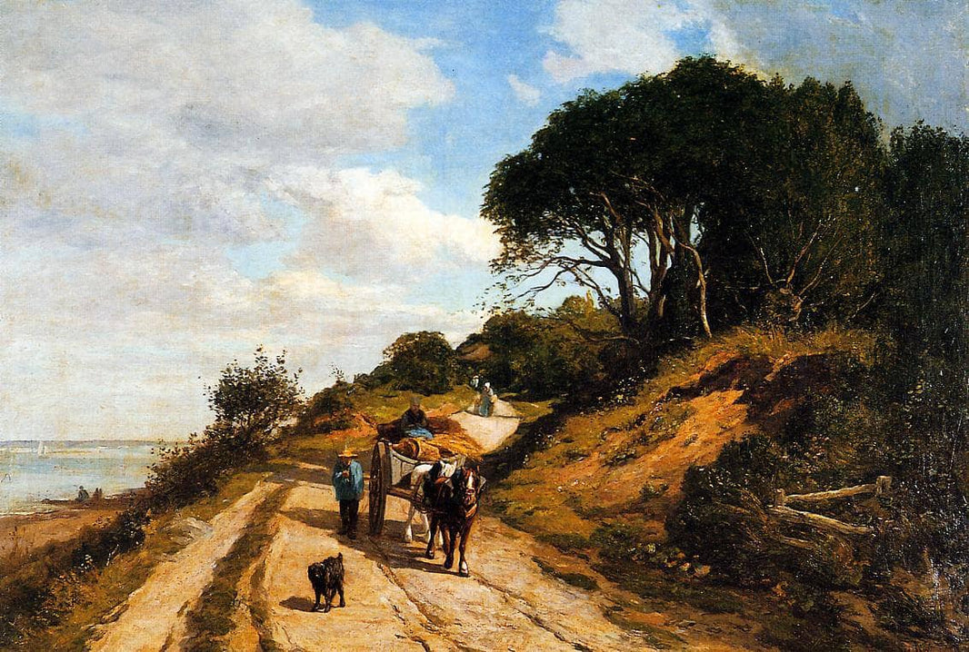 The Road from Trouville to Honfleur by Eugene Boudin — hand-painted animal oil painting reproduction on canvas