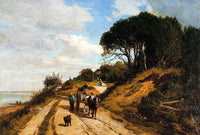 The Road from Trouville to Honfleur by Eugene Boudin — hand-painted animal oil painting reproduction on canvas