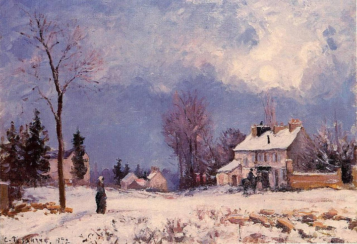 The Road from Versalles to Saint Germain at Louveciennes by Camille Pissarro — hand-painted botanical oil painting reproduction on canvas