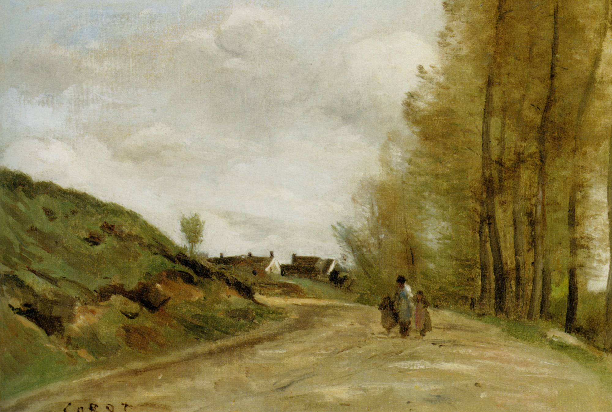 The Road in Gouvieux - Camille Corot