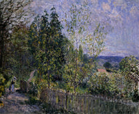 The Road in the Woods by Alfred Sisley — hand-painted botanical oil painting reproduction on canvas