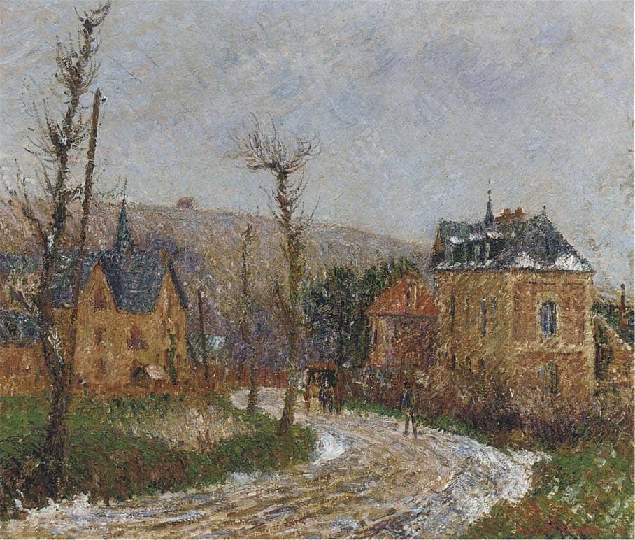 The Road to Dieppe by Gustave Loiseau — hand-painted architectural oil painting reproduction on canvas
