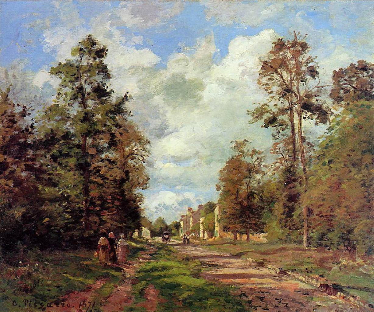 The Road to Louveciennes at the Outskirts of the Forest - Camille Pissarro